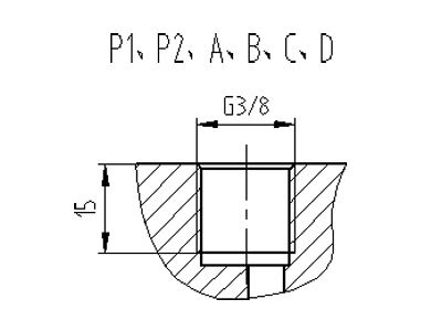 Dimensiones de la conexión externa